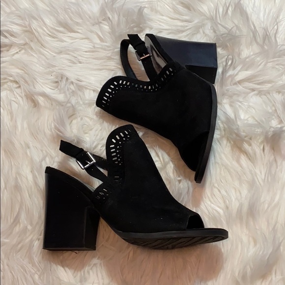 Carlos Santana Shoes - SOLD! Carlos Santana Suede Peep Toe Heeled Sandals